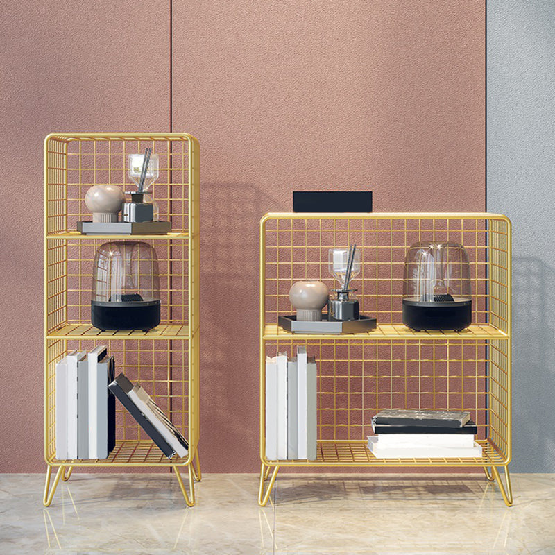 Glam Shelf Bookcase Metal Closed Back Book Shelf for Home Office