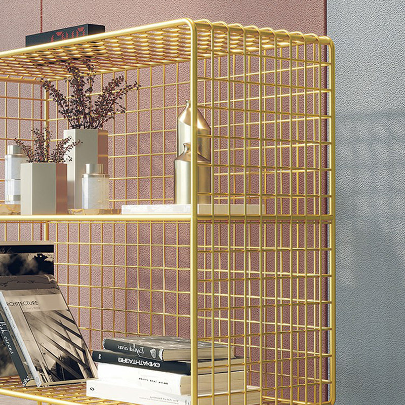 Glam Shelf Bookcase Metal Closed Back Book Shelf for Home Office