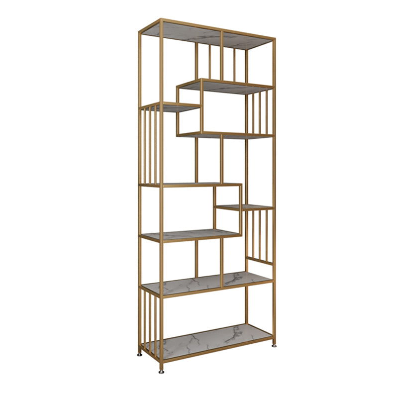 Glam Shelf Bookcase Open Back Metal Book Shelf for Study Room