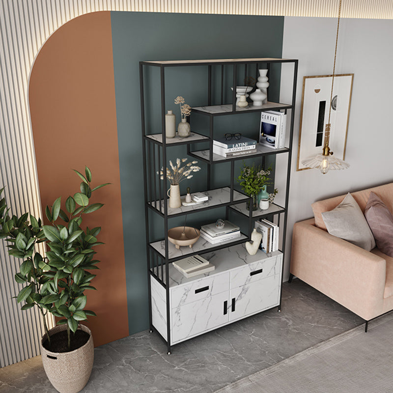 Glam Shelf Bookcase Open Back Metal Book Shelf for Study Room