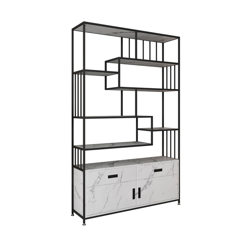 Glam Shelf Bookcase Open Back Metal Book Shelf for Study Room