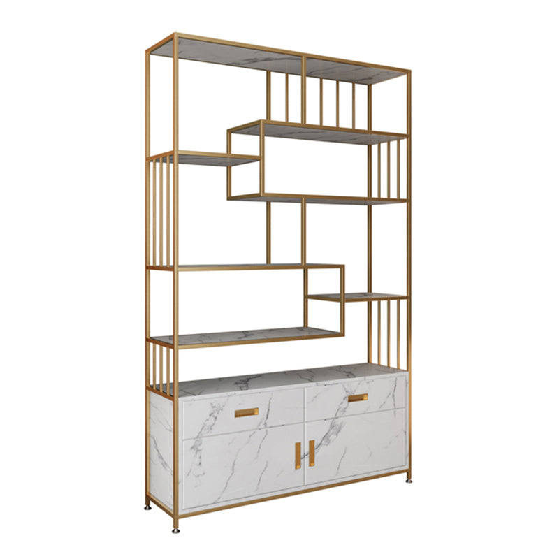 Glam Shelf Bookcase Open Back Metal Book Shelf for Study Room