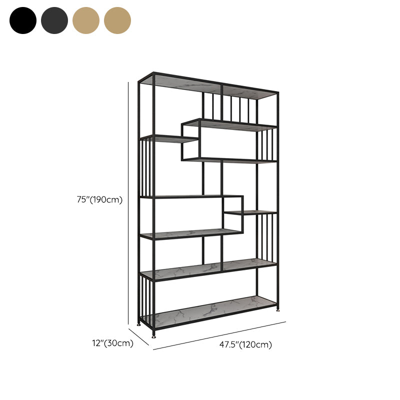 Glam Shelf Bookcase Open Back Metal Book Shelf for Study Room
