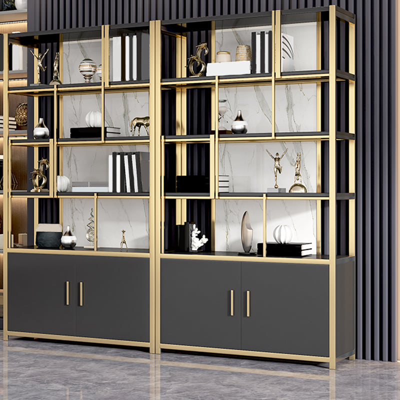 Glam Open Back Shelf Bookcase Metal Book Shelf for Home Office