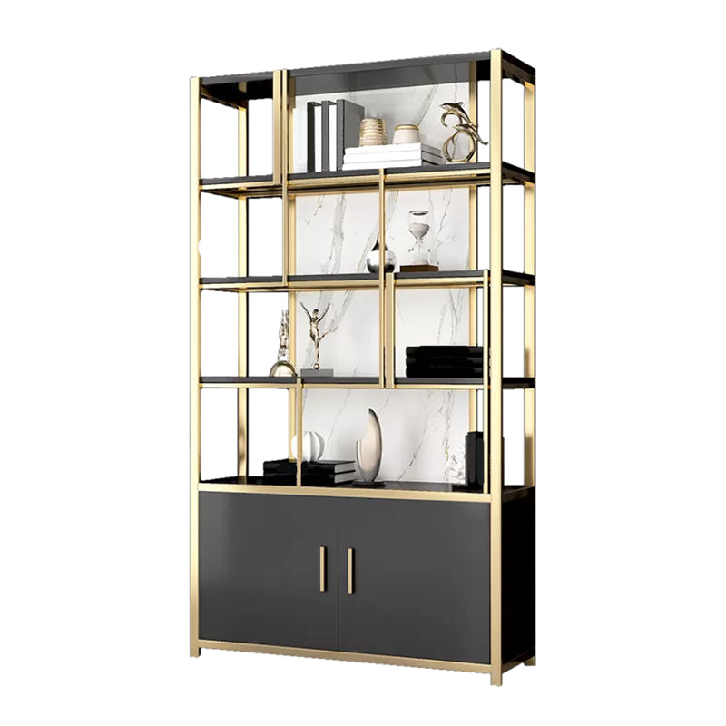 Glam Open Back Shelf Bookcase Metal Book Shelf for Home Office