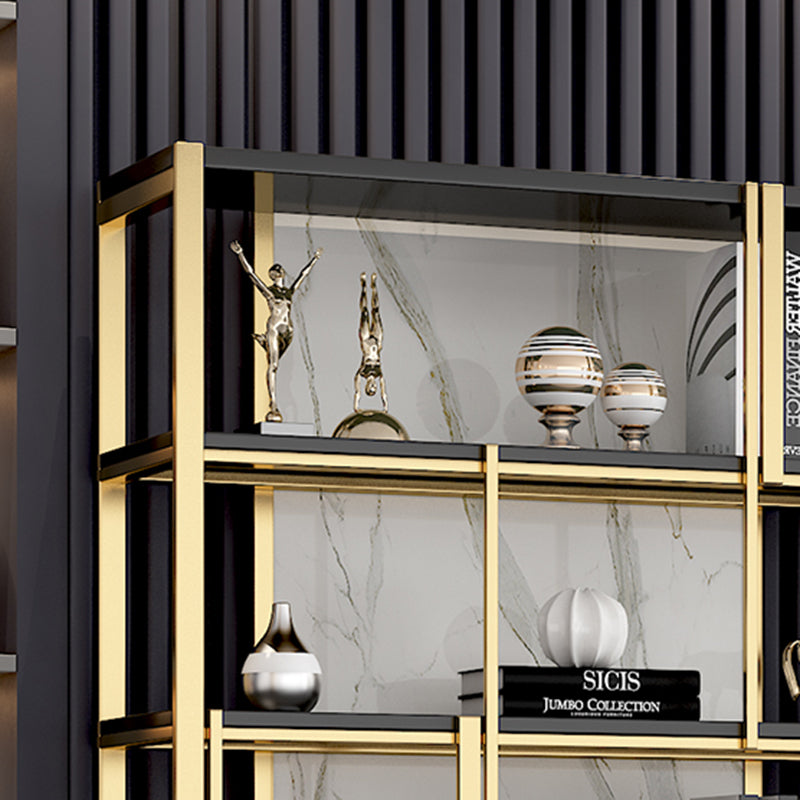 Glam Open Back Shelf Bookcase Metal Book Shelf for Home Office