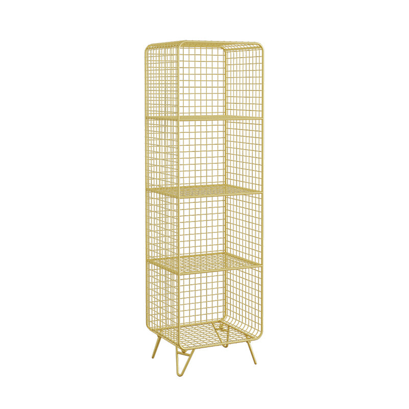 Glam Shelf Bookcase Closed Back Metal Book Shelf for Home Office