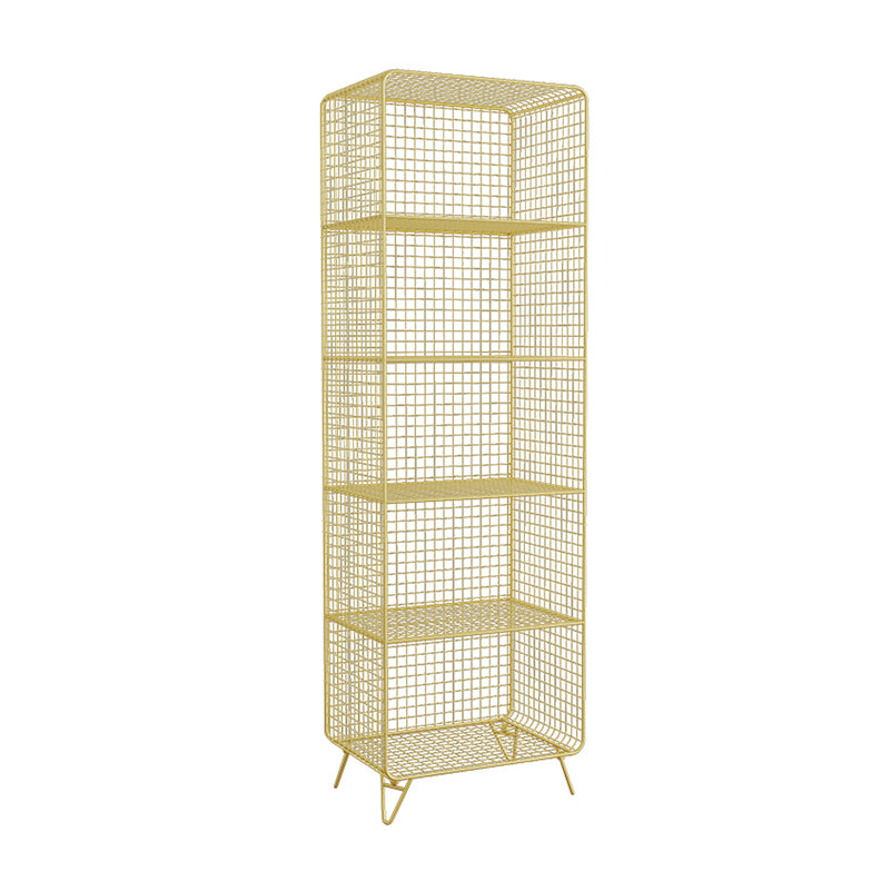 Glam Shelf Bookcase Closed Back Metal Book Shelf for Home Office