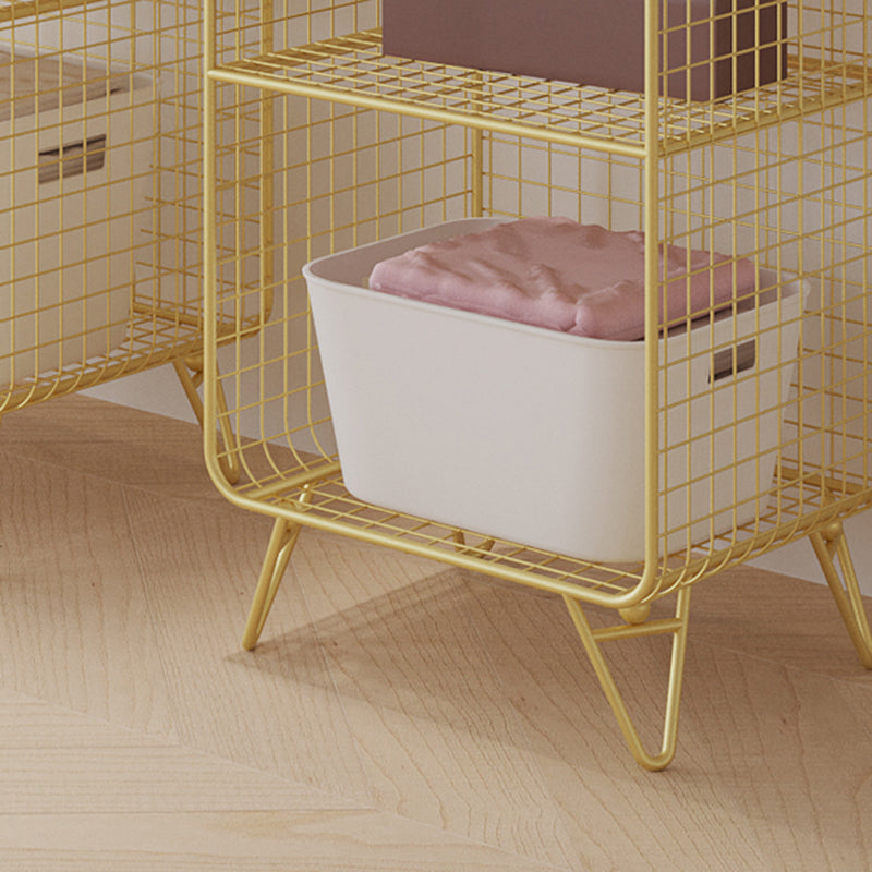 Glam Shelf Bookcase Closed Back Metal Book Shelf for Home Office