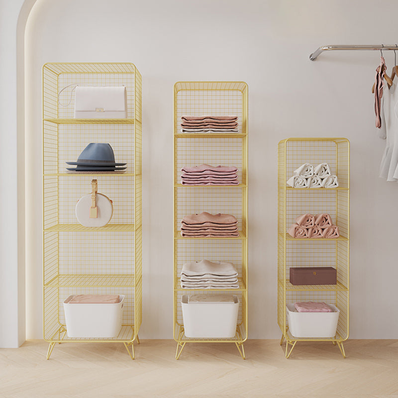 Glam Shelf Bookcase Closed Back Metal Book Shelf for Home Office