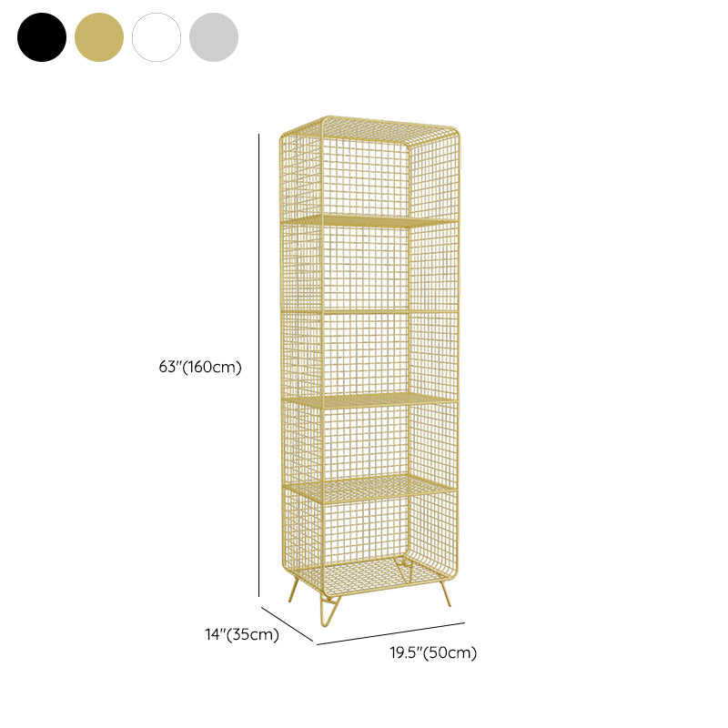 Glam Shelf Bookcase Closed Back Metal Book Shelf for Home Office