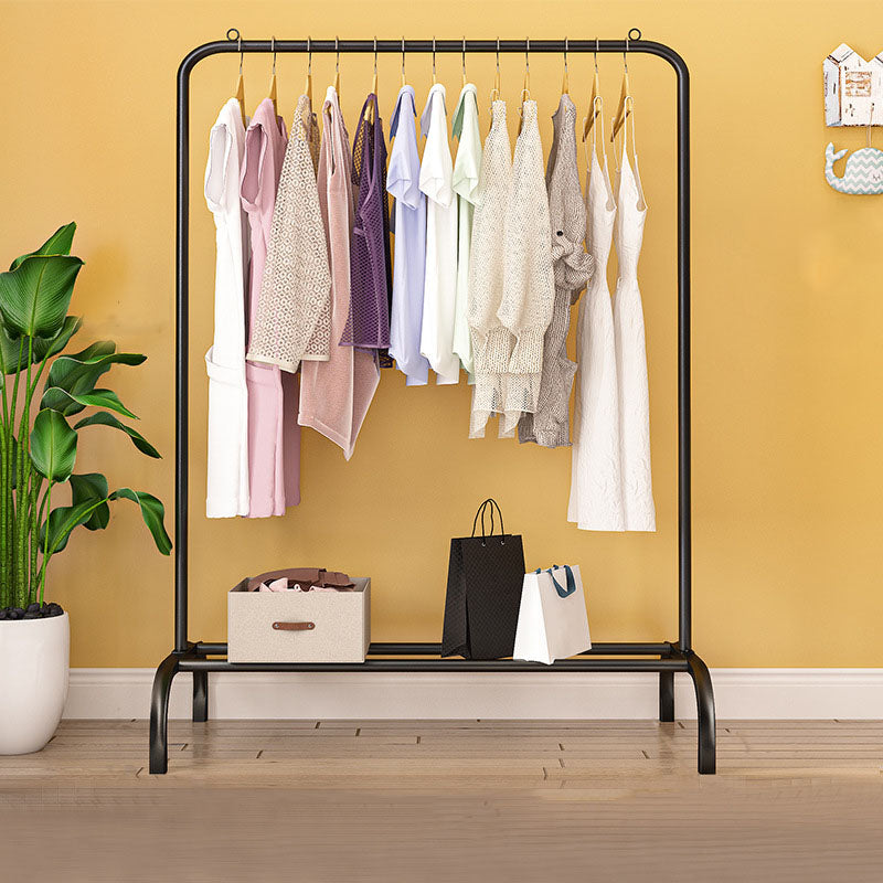 Modern Coat Rack Free Standing Solid Color Coat Rack with Storage Shelving