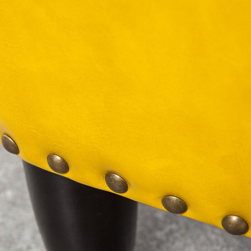 Leather Standard Stool Modern Style Simple Household Square Footstool