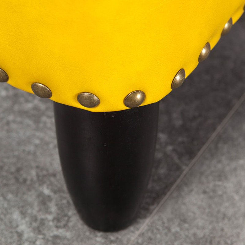 Leather Standard Stool Modern Style Simple Household Square Footstool