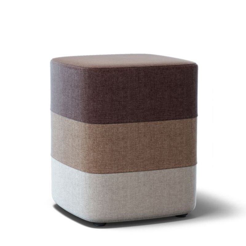 Solid Color Fabric Standard Stool Modern Style Simple Household Footstool