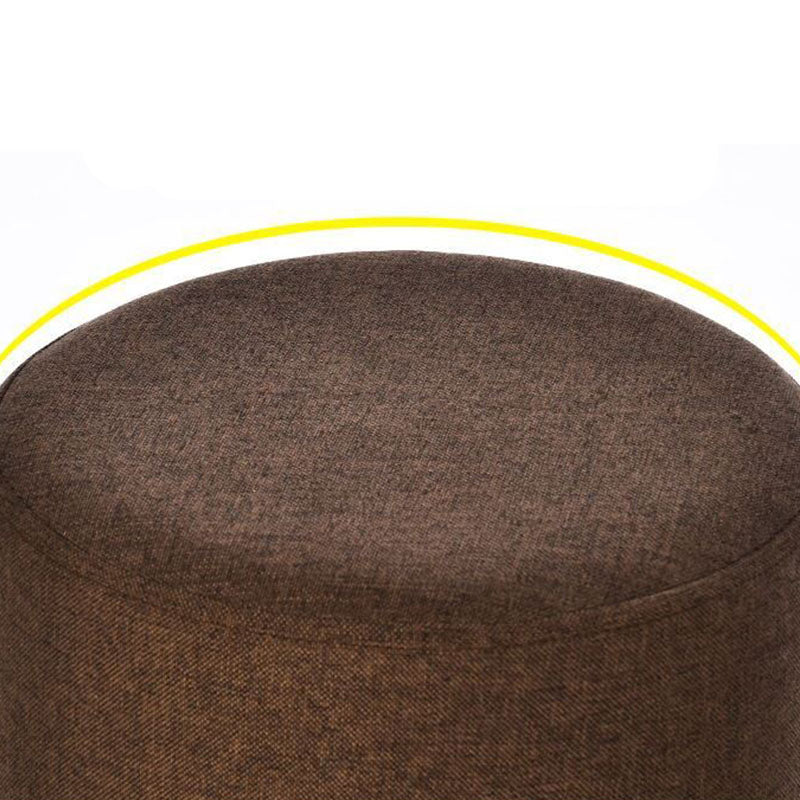 Solid Color Fabric Standard Stool Modern Style Simple Household Footstool