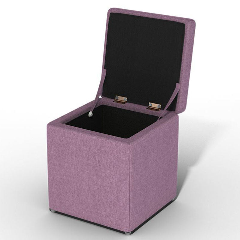 Solid Color Fabric Standard Stool Modern Style Simple Household Footstool