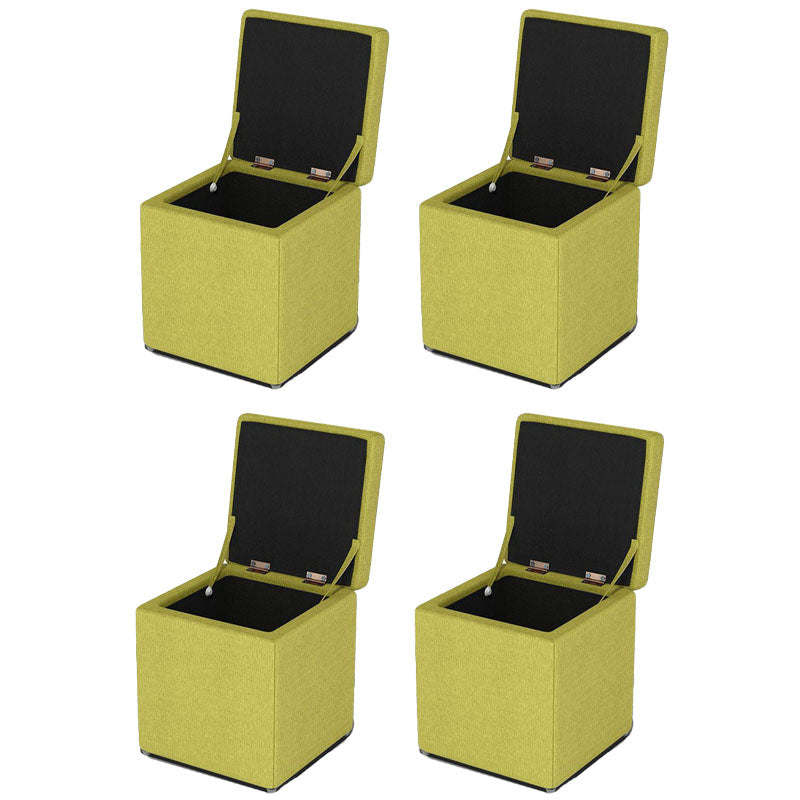 Solid Color Fabric Standard Stool Modern Style Simple Household Footstool