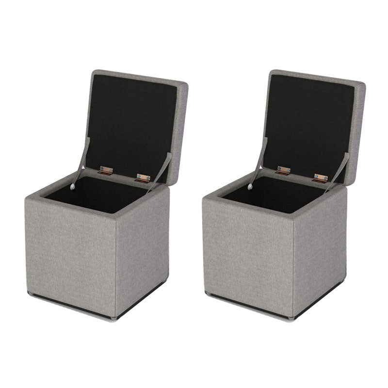 Solid Color Fabric Standard Stool Modern Style Simple Household Footstool