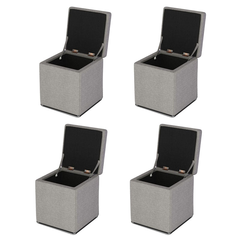 Solid Color Fabric Standard Stool Modern Style Simple Household Footstool