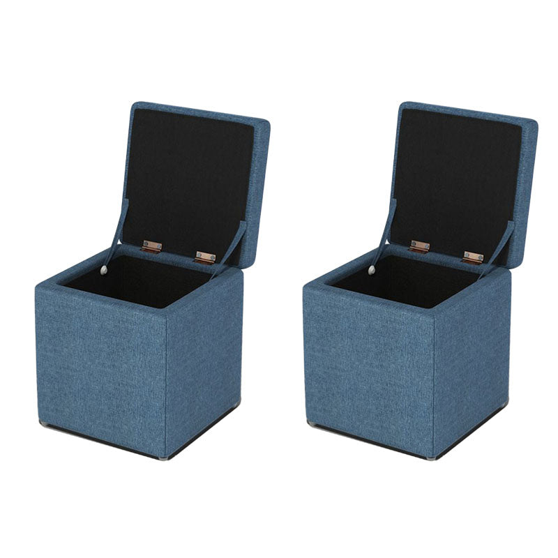 Solid Color Fabric Standard Stool Modern Style Simple Household Footstool