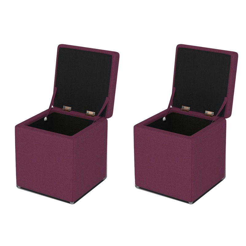 Solid Color Fabric Standard Stool Modern Style Simple Household Footstool