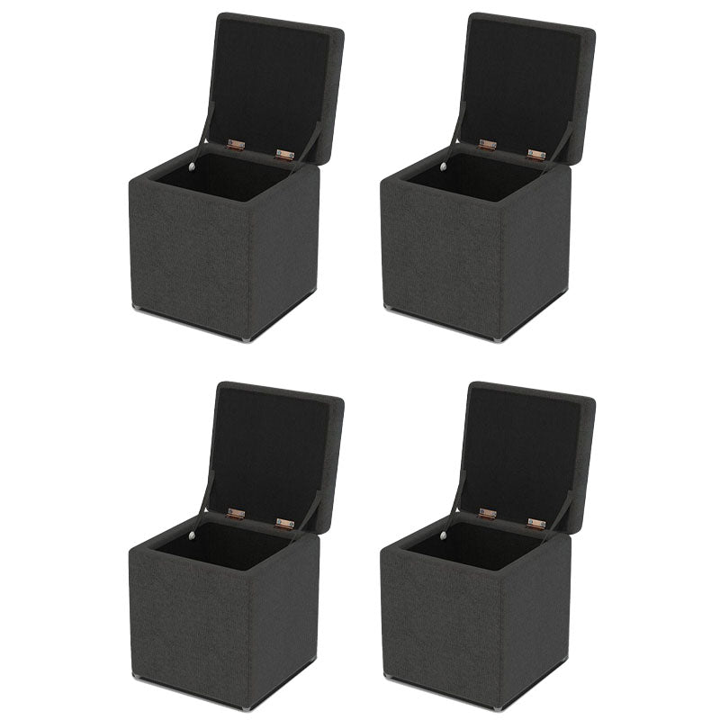 Solid Color Fabric Standard Stool Modern Style Simple Household Footstool