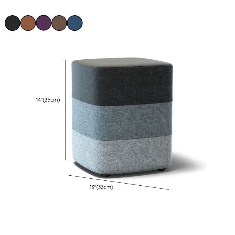 Solid Color Fabric Standard Stool Modern Style Simple Household Footstool