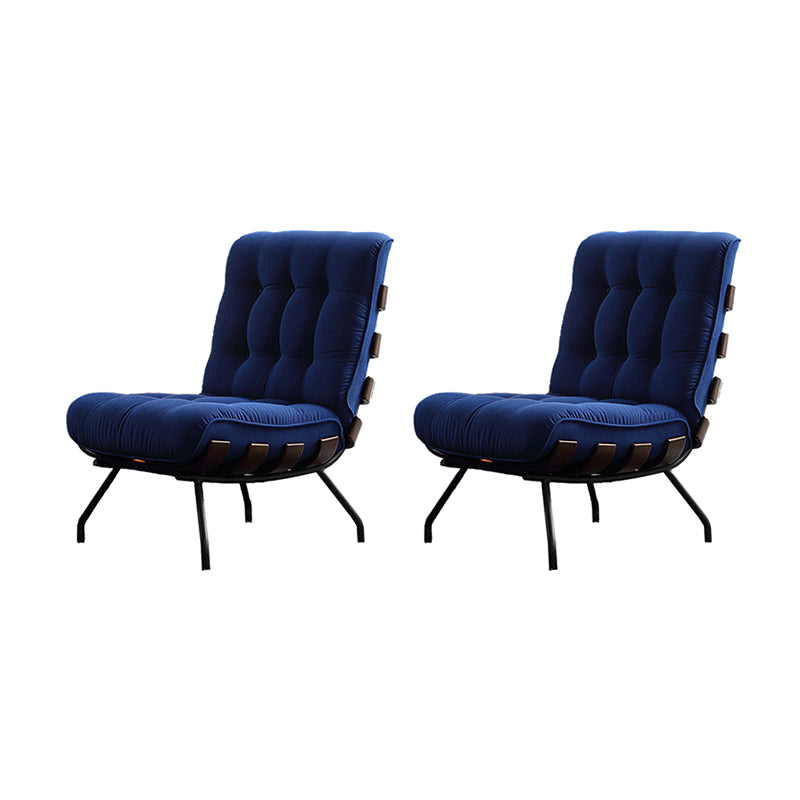 Contemporary Solid Color Upholstered Chair 4 Legs Armless Chair