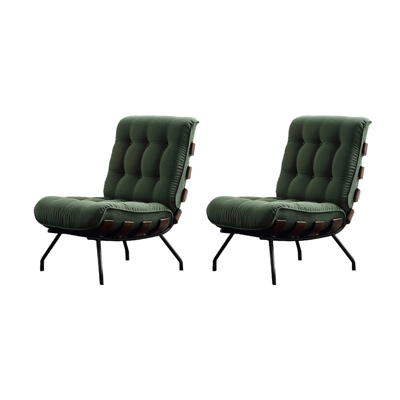 Contemporary Solid Color Upholstered Chair 4 Legs Armless Chair