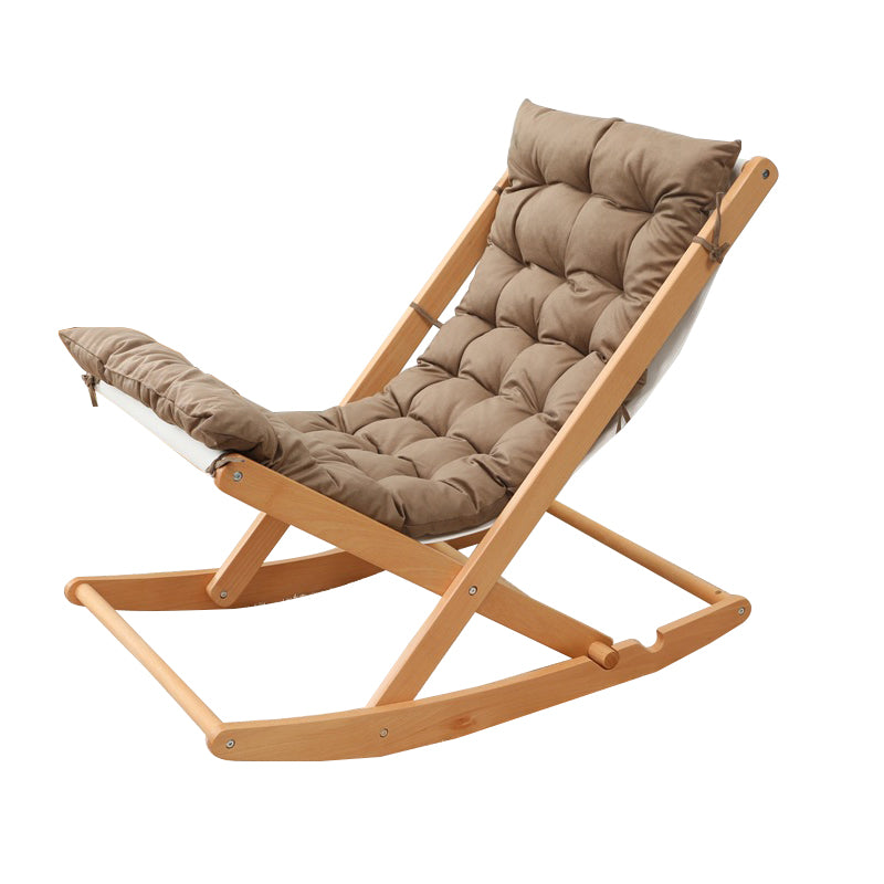 Modern Simple Style Rocking Chair Indoor Wooden Rocking Chair for Living Room