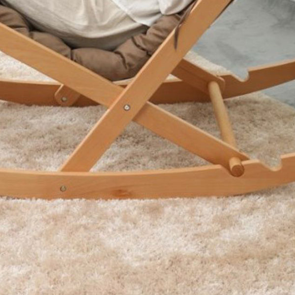 Modern Simple Style Rocking Chair Indoor Wooden Rocking Chair for Living Room