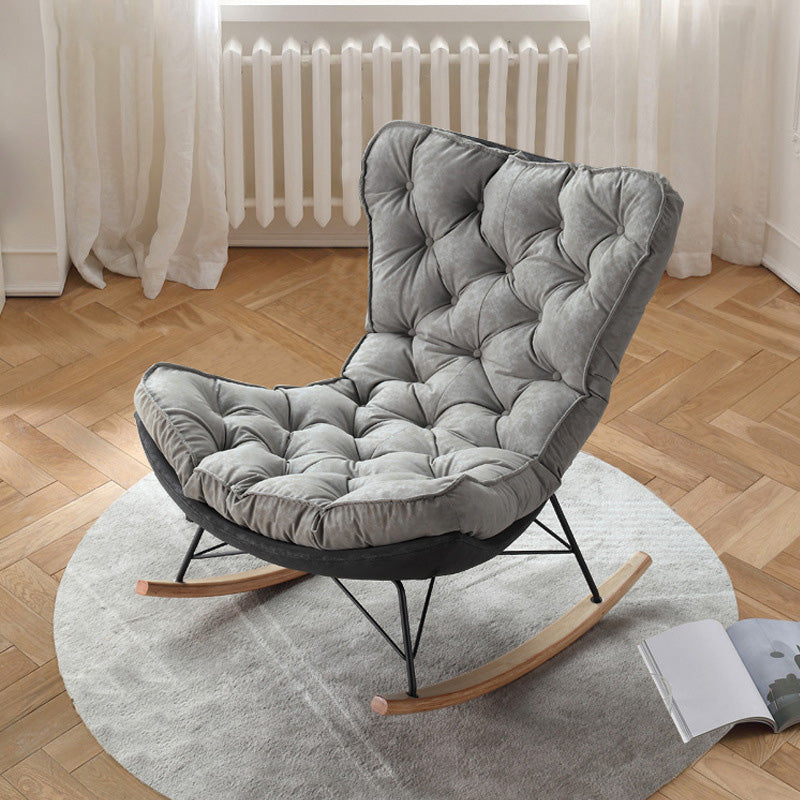 Modern Style Single Rocking Chair Indoor Sofa Rocking Chair with Cushion
