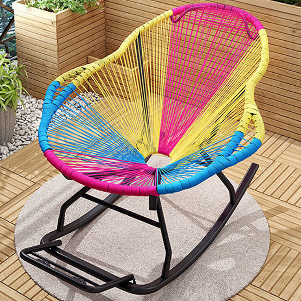 Contemporary Rattan Rocking Chair Outdoor Rocking Chair for Break