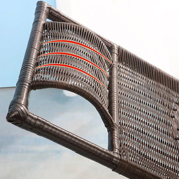 Mid-Century Modern Rattan Rocking Chair Metal Rocking Chair for Living Room