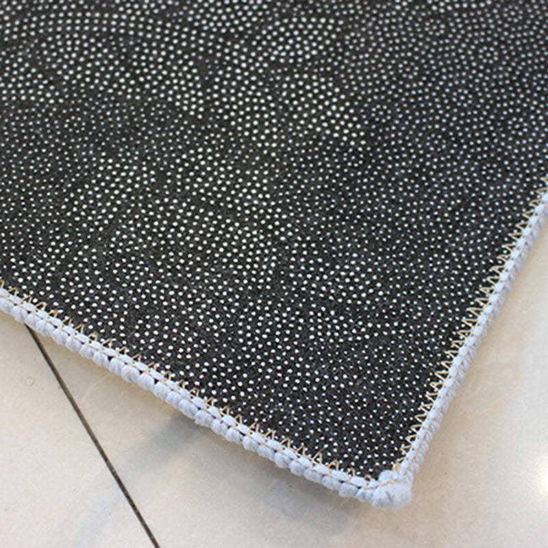 White Modern Rug Pinstripe Polyester Rug Stain Resistant Rug for Living Room