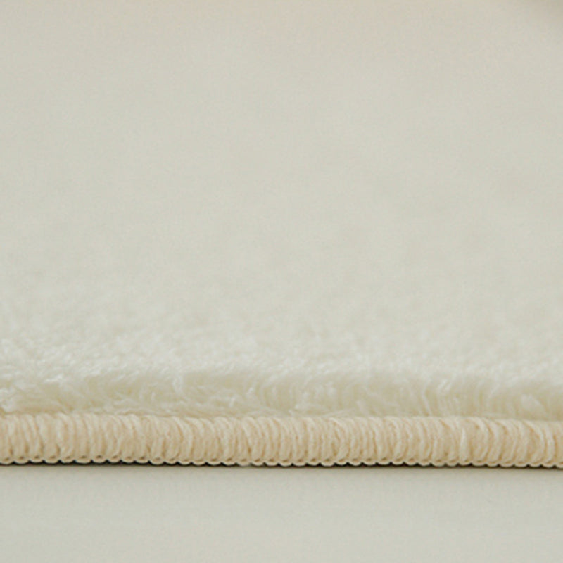 Nordic Color Lump Rug Polyester White Area Rug Stain Resistant Rug for Living Room