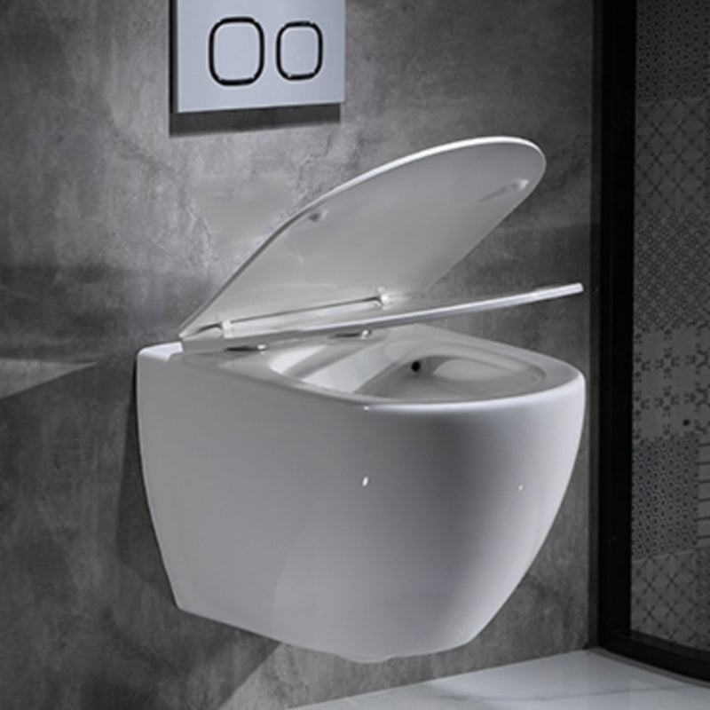 Modern Ceramic Flush Toilet Wall Hung White Toilet Bowl for Washroom