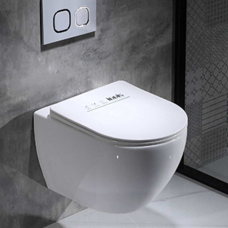 Modern Ceramic Flush Toilet Wall Hung White Toilet Bowl for Washroom