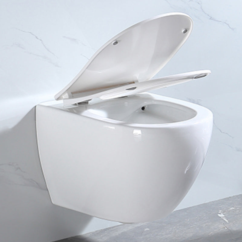 Modern Ceramic Flush Toilet Wall Hung White Toilet Bowl for Washroom
