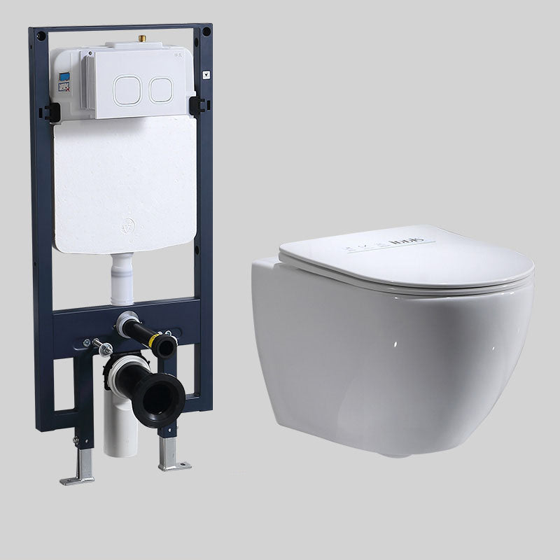 Modern Ceramic Flush Toilet Wall Hung White Toilet Bowl for Washroom