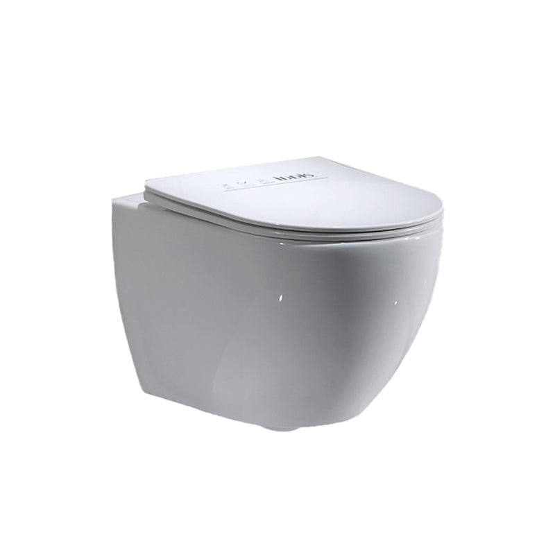 Modern Ceramic Flush Toilet Wall Hung White Toilet Bowl for Washroom