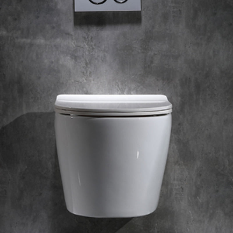 Modern Ceramic Flush Toilet Wall Hung White Toilet Bowl for Washroom