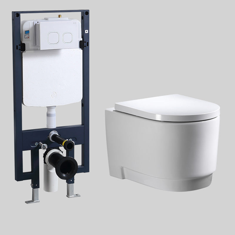 Modern Ceramic Flush Toilet Wall Hung White Toilet Bowl for Washroom