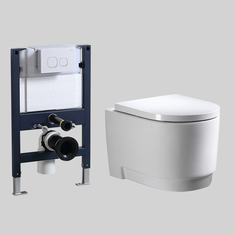 Modern Ceramic Flush Toilet Wall Hung White Toilet Bowl for Washroom