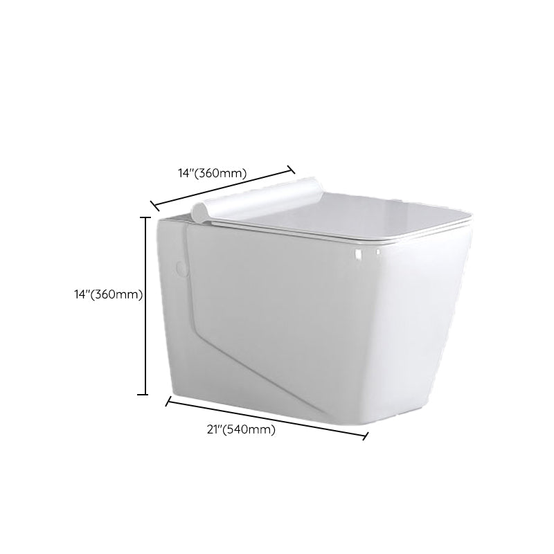 Modern Ceramic Flush Toilet Wall Hung White Toilet Bowl for Washroom