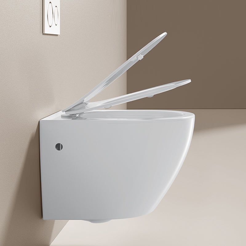 Modern Ceramic Flush Toilet Wall Hung Urine Toilet with Slow Close Seat for Washroom