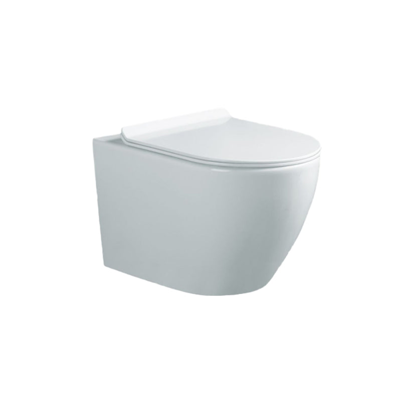 Modern Ceramic Flush Toilet Wall Hung Urine Toilet with Slow Close Seat for Washroom