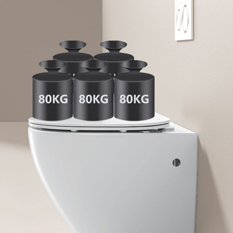 Modern Ceramic Flush Toilet Wall Hung Urine Toilet with Slow Close Seat for Washroom