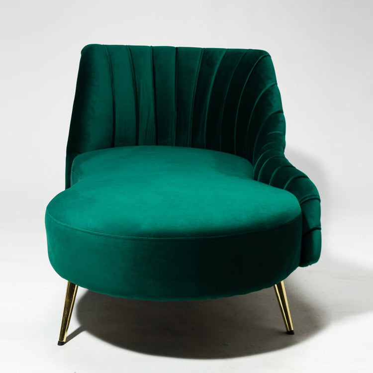 Living Room Rolled Arms Chaise Lounge Modern Velvet Chaise with Upholster